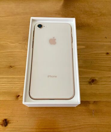 4k: IPhone 8, Б/у, 64 ГБ, Золотой, Коробка, 100 %