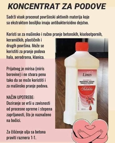 Kućna hemija i proizvodi za kuću: Koncentrat za podove sadrži visok postotak površinski aktivnih — 8