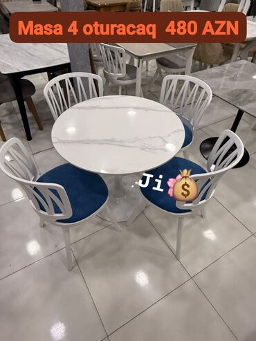 Divan və kreslo dəstləri: Yeni, 4 stul