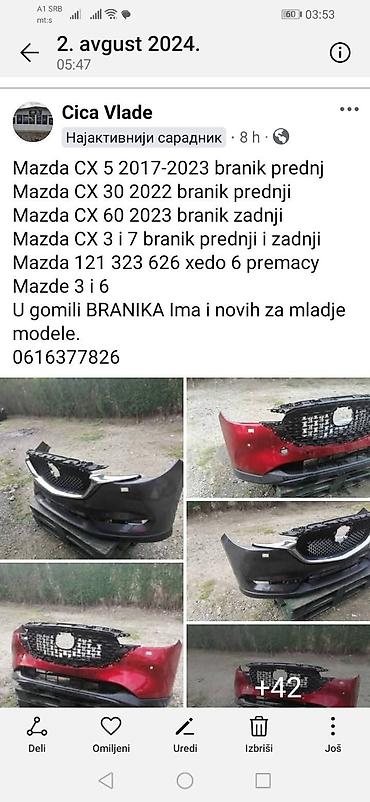 car: Svi branici za mazde cx 3 5 7,,cx 5,cx 30,,cx 60,,mazda 3 5 6 — 1