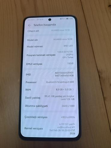8: Huawei Nova 10 SE, 128 GB — 2
