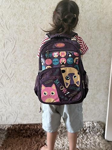 kipling monkey: Детский рюкзак Nice с ярким принтом котиков (надписи “MEOW!” — 3