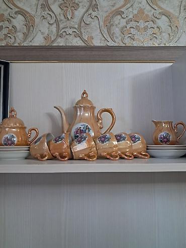 vitrin dekor: Çay dəsti, rəng - Qızılı, Farfor — 1