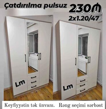 Mətbəx mebeli: Düz dolab, Dəhliz üçün, Paltar üçün, Açılan, 3 qapılı