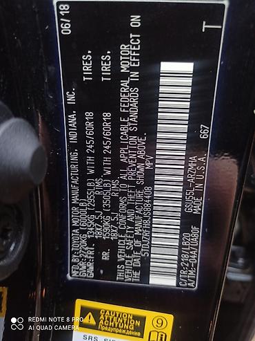 Toyota: Toyota Highlander: 2018 г., Автомат, Бензин, Кроссовер — 15