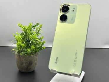 телефен: Redmi, Redmi 13C, Б/у, 128 ГБ, цвет - Зеленый, 2 SIM