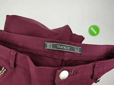 bordowe: Zara, Spodnie materiałowe damskie, rozmiar M — 6