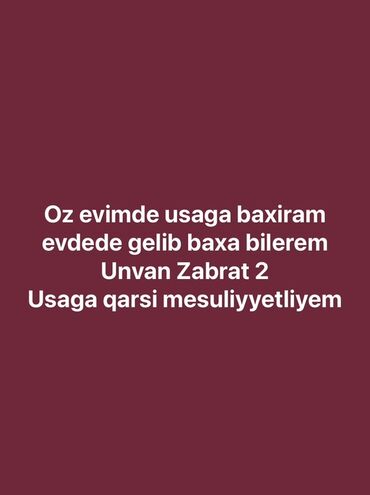 Öz evimde usag baxiram usaga qarsi mesuliyyetliyem gelib evinizdede