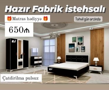 ikinci el carpayılar: *Yataq Dəsti 650Azn💥* ✔️Matras hədiyyə ✔️Rəng seçimi var *✔️