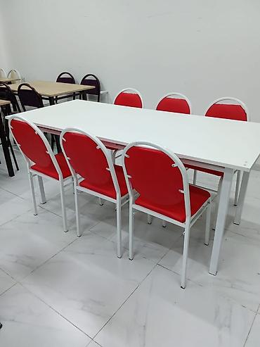 modern stol stul: Qonaq otağı üçün, Yeni, Açılmayan, Dördbucaq masa, 6 stul — 3