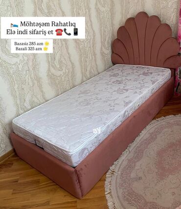 Divan və masa dəstləri: Yeni, Təknəfərlik çarpayı, Bazasız