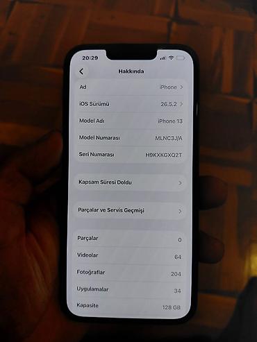 apple wotch: IPhone 13, 128 GB, Midnight, Face ID — 6