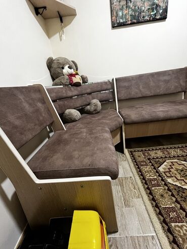 раскладной стол на кухню: Mətbəx üçün künc divan dəsti - Üç hissədən ibarət L formalı künc