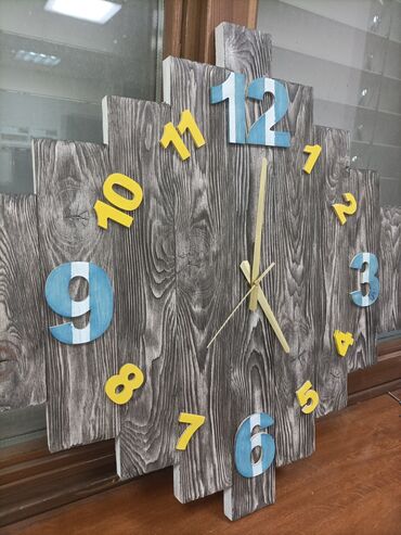 часы м4: Craft clock . Стильные эко-часы из дерева. Размеры 60х60 см