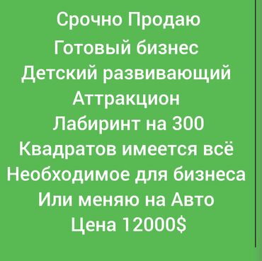 даяр бизнес: Срочно продам готовый бизнес детский развивающий лабиринт на 300