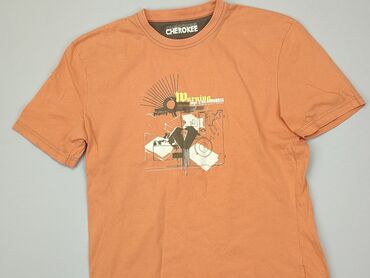 pomarańczowa koszulka dziecięca: T-shirt, Cherokee, 11 years, 140-146 cm, condition - Good