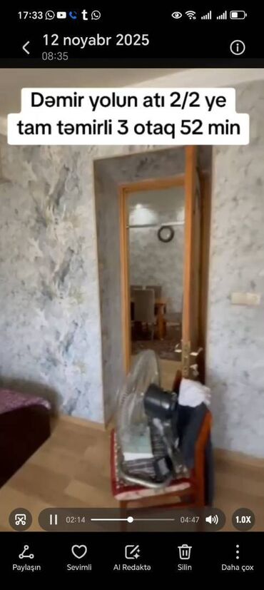 Köhnə tikili: Gəncə, 3 otaqlı, Köhnə tikili, 80 kv. m — 8