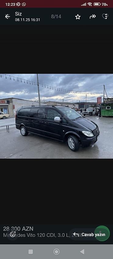 volkswagen polo 1: Mercedes-Benz Vito: 3 л | 2008 г. Бус — 9