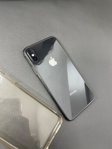 Apple iPhone: IPhone X, Б/у, 256 ГБ, Черный, Защитное стекло, Чехол, Коробка, 99 %