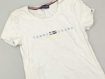 białe bluzki z bufiastymi rękawami: T-shirt, Tommy Hilfiger, L (EU 40), condition - Fair