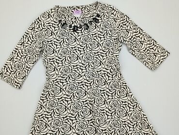 sukienka czarno beżowa: Sukienka, F&F, 8 lat, 122-128 cm, stan - Dobry