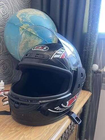 Moto geyim: TACS Helmets tam üzlü motosiklet dəbilqəsi - Rəng: qara, qırmızı-ağ — 2