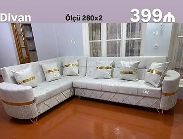 salon ucun divanlar: Divan – künc model - Ölçü: 280 x 280 sm (şəkildə “Ölçü 280x2” qeyd — 1