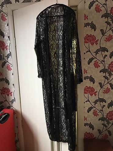 Üst geyimi: Qara qyupur kardiqan,raz.5xl - Model: Uzun, açıq önlü kimono tipli — 2