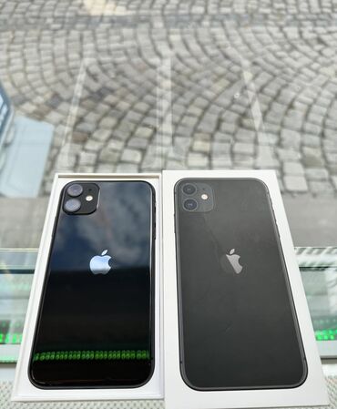 Apple iPhone: IPhone 11, 128 GB, Qara, Zəmanət, Face ID