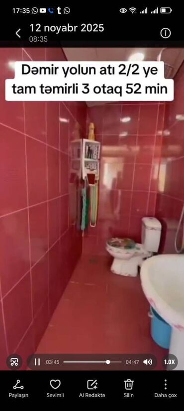 Köhnə tikili: Gəncə, 3 otaqlı, Köhnə tikili, 80 kv. m — 12