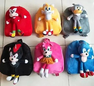 paket odece m: Sonic plišani ranac – dostupno u više boja 🎒 Zanimljivi Sonic plišani — 1