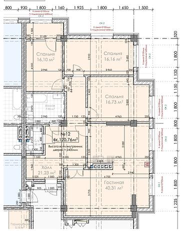 панорама 2: 4 комнаты, 126 м², Элитка, 2 этаж — 8