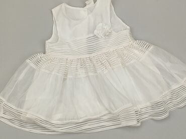 prosta biała sukienka: Sukienka, H&M, 6-9 m, stan - Dobry