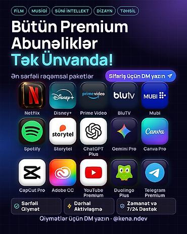 onlayn pul qazanmaq: Xidmət: Premium rəqəmsal abunəliklərin satışı və aktivləşdirilməsi — 1