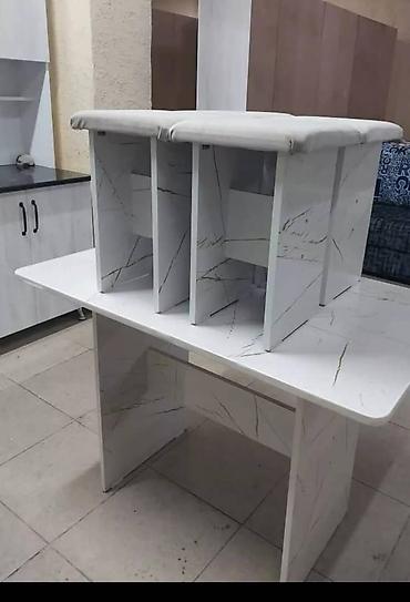 Комплект стол и 4 табуретка новый готовые есть постоянно оптом и at lalafo.kg — 15 Комплект стол и 4 табуретка новый готовые есть постоянно оптом и — 15