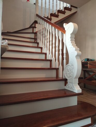 Деревянные лестницы: Лестница,жасайбыз, фанера,шпон,соснадан — 30