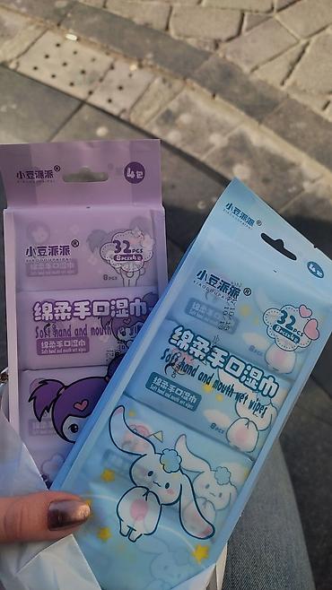 Kağız salfetlər: Uşaq temalı “Soft hand and mouth wet wipes” – ceb ölçülü nəm və quru — 1