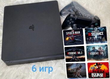 PS4 (Sony PlayStation 4): Продается ps4 слим непрошитая память 500гб. при осмотре сами