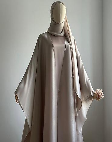Hicab: 4-lü dəst: Başörtü, Abaya, Uzunqol içlik paltar, Kəmər 🤍 Çatdırılma — 2