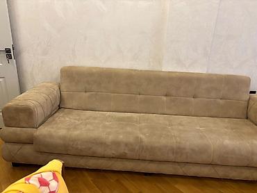Диваны: Bej rəngli çevrilə bilən divan - Müasir minimalist dizayn, düzbucaqlı — 1