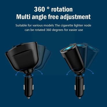 Auto oprema: Dvodelni Spliter Auto upaljac 12V-24V, PD QC3.0, 2 USB Dvodelni — 11