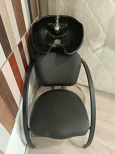 Salon, tibbi kreslolar: Salon üçün saç yumaq kreslosu və lavabo - İnteqrə olunmuş qara — 1