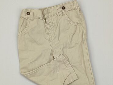 bezowe skorzane legginsy: Spodnie jeansowe, F&F, 6-9 m, stan - Bardzo dobry