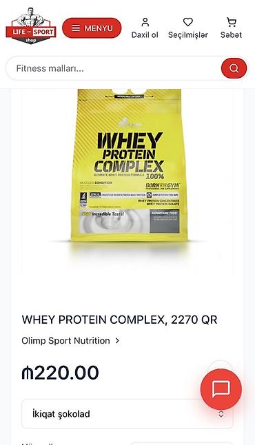3 tekerli velosiped type 1: Məhsul: Olimp Sport Nutrition Whey Protein Complex 100% Çəki: 2270 q — 1