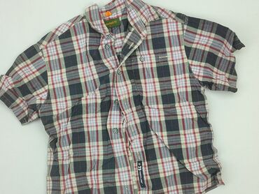 różowa koszula jeansowa: Shirt 4-5 years, condition - Very good, pattern - Cell, color - Multicolored