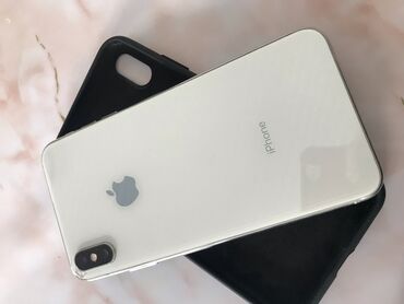 телефон айфон xs max: IPhone Xs Max, Колдонулган, 64 ГБ, Ак, Коргоочу айнек, Каптама