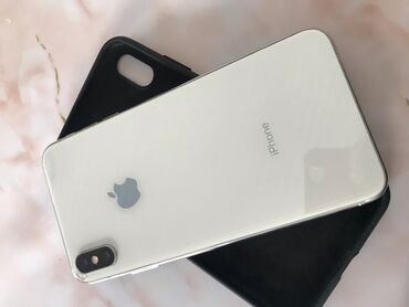 iphone xs max купить бу: IPhone Xs Max, Б/у, 64 ГБ, Белый, Защитное стекло, Чехол