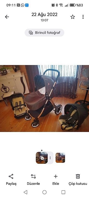 Uşaq dünyası: Uşaq arabası 3‑ü 1‑də dəst - Komplekt: şassi/arabası, portbebe (körpə — 10