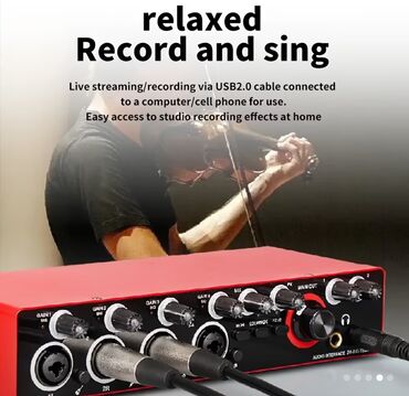 Səs kartları: USB Audio İnterfeys – 24-bit/192 kHz Yeni başlayanlar üçün 4 Kanallı — 3