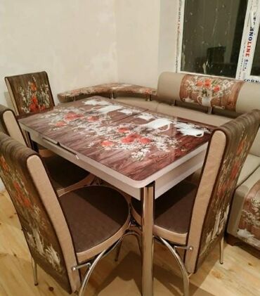 Divan və masa dəstləri: 🇹🇷Türk istehsalı Möhtəşəm ✨✨ Kuxna üçün stol stul dəsti 2 stul 1 — 4